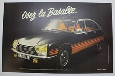  AFFICHE ORIGINALE CITROEN GS BASALTE 1978 très peu d'exemplaire GSA BIROTOR MEP