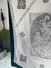 Antik’Etoffe, Linge Ancien , Nappe Ancienne Lin Broderie Angelot,140x110 NL13