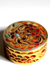 GUERLAIN Poudre libre  collection Les Météorites boîte vide diamètre 7,5 cm