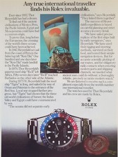 ROLEX 1970's vintage watch Print Ad PUB  HEYERDAHL  BOAT TIGRIS NAVIGATOR