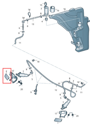 Cache lave phare gauche - , audi