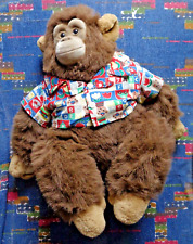 SB1 / PELUCHE ANCIEN VINTAGE SINGE SIPLEC VESTE CASQUETTE BLEU   40 cm  "lire"