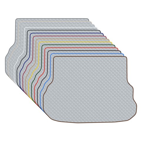 Gris cuir éco tapis coffre - gris,