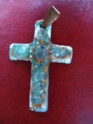 Pendentif croix émaux - croix,