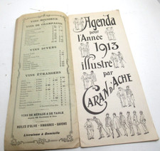CARAN D'ACHE AGENDA Illustré CATALOGUE VENTE VINS CAEN CALVADOS 1913 EO