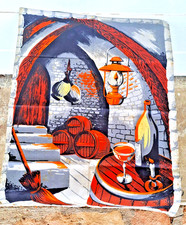 ancien  GRAND     TORCHON    LA CAVE