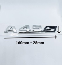 1 Logo A45s amg Chrome  Emblème Plat Autocollant Logo installe Coffre
