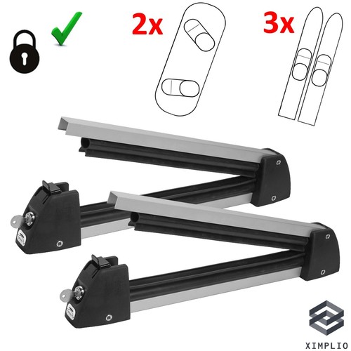 Porte skis sur barres - porte, toit