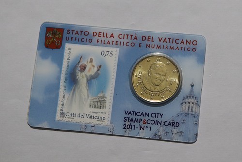 Vatican centimes 2011 carte - vatican,