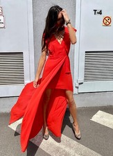 BCBG MAX AZRIA robe longue rouge T4 TBE