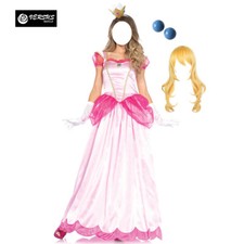 Comme Peach Costume Robe Carnaval Femme Princesse Cosplay PEACH03
