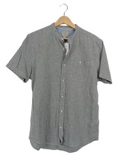 Next Chemise Décontractée Homme Bleu Lin Coton (EU 48)