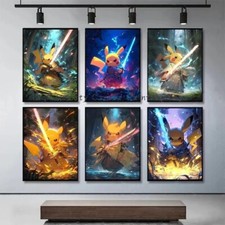 Toile Coton pokemon tableau