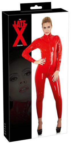 Latex catsuit red 2xl - latex,