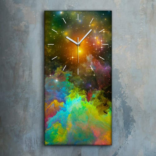 Horloge murale sur - , toile