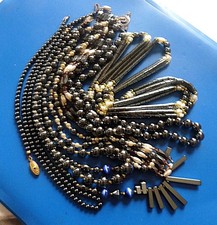 LOT Bijoux Colliers Perles Eléments Minéraux Hématite Minerals Necklaces Jewelry
