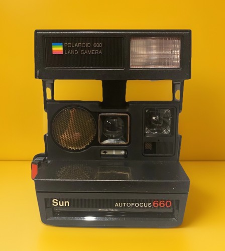 Polaroid 600 land camera - polaroid, sun