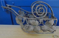 ART DECO PORTE BOUTEILLE  FER FORGE MOTIF RAISIN FEUILLES N3729