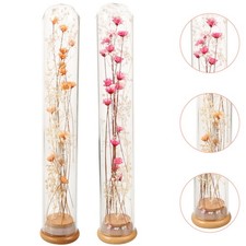  2pcs fleur séchée dans une bouteille en verre fleur sèche dans une bouteille