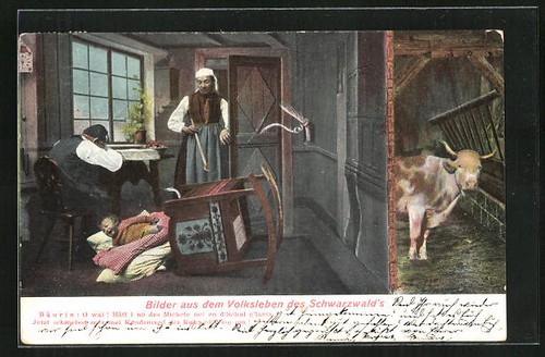 Carte postale costume forêt - carte,