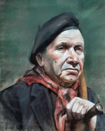 Superbe pastel ancien signé