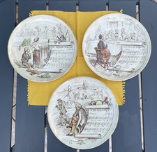 Lot 3 Assiettes Faïence CREIL ET MONTEREAU Sujets Musicaux