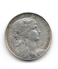 MEDAILLE MARIANNE 1981 REPUBLIQUE FRANÇAISE 1789. 1989 DANIEL DUPUIS ARGENT