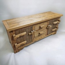 Buffet Bois Massif Teck Commode Buffet Armoire Nature Rustique Neuf