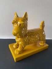 SCULPTURE VINTAGE EN CERAMIQUE ZOOMORPHE CHIEN SCOTTISH 28 CM