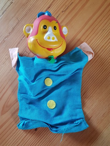 Ancienne marionnette singe - ancienne,