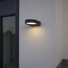 Lutec LED Applique Murale Fele Anthracite IP54 14W 1000LM Blanc Chaud Rotatif