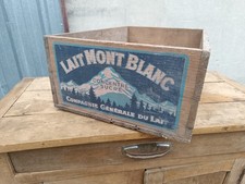 Ancienne caisse bois lait mont - bois,