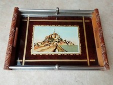 Vintage Small Tray Silver Plate Gallery Mont Saint Michel