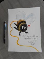 YANNICK THIEL ORIGINAL ART DESSIN ORIGINAL SUR FEUILLE EN EXCELLENT ÉTAT