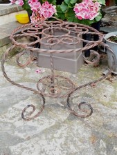 ANCIEN SUPPORT DE PORTE PLANTES VINTAGE EN FER FORGE