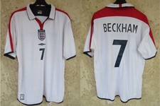 Maillot ANGLETERRE 2003 2005 David BECKHAM 7 vintage UMBRO shirt jersey ENGLAND
