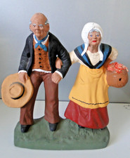 Doll Handmade SANTON ANCIEN DE PROVENCE couple terre cuite Francis LASCOURS