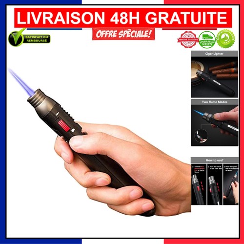 Briquet chalumeau rechargeable - briquet,