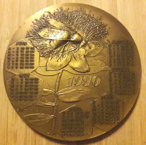 Medaille calendrier 1990 - calendrier,