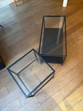 Table basse en fer forgé et verre