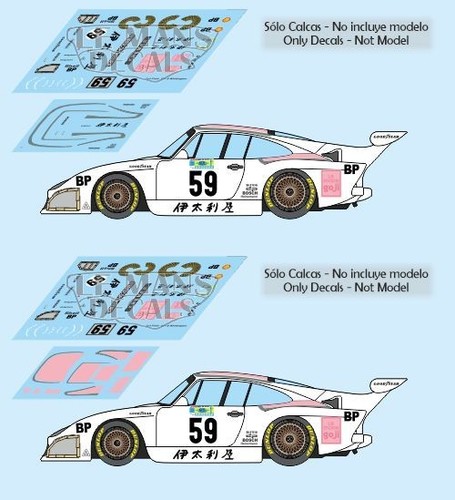 Décal porsche 935 - 935, mans