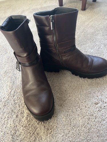 Armani jeans leather boots - armani,