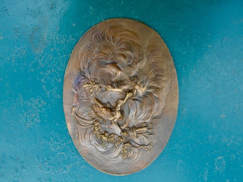 Ancien bas relief - , plaque