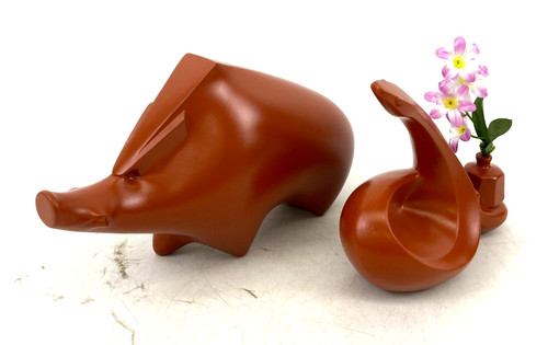 Ensemble vase poterie - , figurine