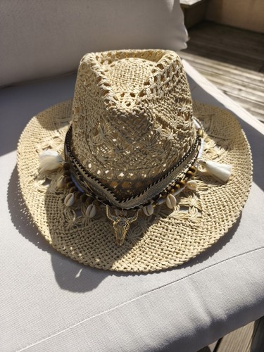 Chapeau femme neuf paille - chapeau, en