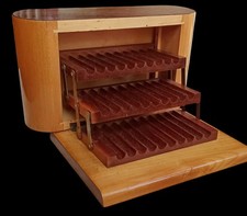 Ancien Distributeur À Cigare Cigarette  Boite Coffret Bois Noble Cave À Cigares