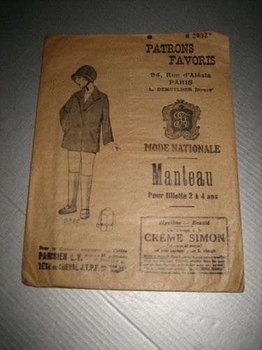 Ancien patron modèle - patron,