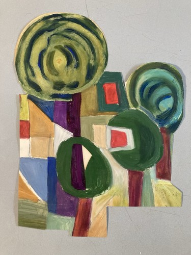 Painting peinture découpage - painting,