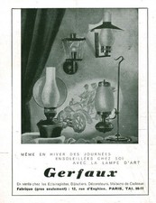 Publicité ancienne lampes