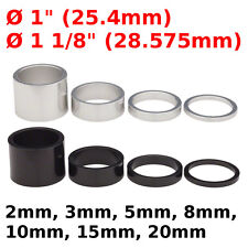 ENTRETOISE BAGUE DE REHAUSSE 1P 1 1/8P ARGENT NOIR DIRECTION POTENCE VELO VTT